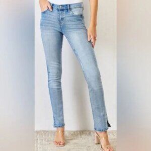 Kancan Mid Rise Y2K Slit Bootcut Jeans size 9/28